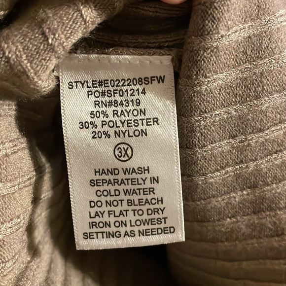 NWT Stitch Fix Evolution Buckskin Heather Thick Long Sleeve Top Sz 3X Soft Cozy - Picture 8 of 10